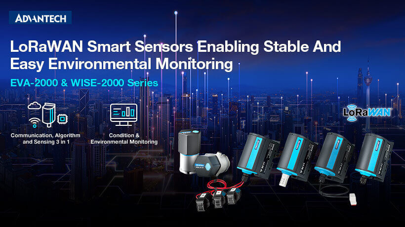 어드밴텍, 정밀 환경 모니터링을 위한 EVA-2000 시리즈 무선 LoRaWAN 기술 센서 출시